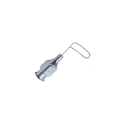 Simcoe Nucleus Delivery Cannula, 25 Gauge Thin Wall Cannula With Polished Finish, 4mm Wide X 13mm Long Loop With Serrations, Two Irrigating Ports, For Right-Handed Use, And Tip To Hub Overall Length Of 1 1/8" (28mm) 